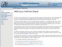 Tablet Screenshot of akse2013.univie.ac.at