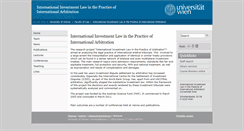 Desktop Screenshot of investmentarbitration.univie.ac.at