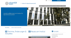 Desktop Screenshot of linguistik.univie.ac.at