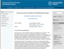 Tablet Screenshot of chemosensorik.univie.ac.at