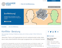 Tablet Screenshot of konfliktberatung.univie.ac.at