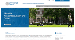 Desktop Screenshot of forschung.univie.ac.at