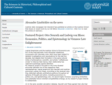 Tablet Screenshot of dkplus-sciences-contexts.univie.ac.at