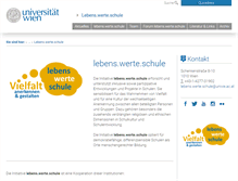 Tablet Screenshot of lebenswerteschule.univie.ac.at