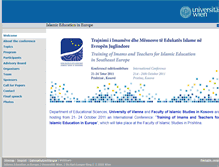 Tablet Screenshot of islamiceducationineurope.univie.ac.at