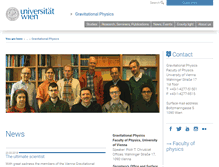 Tablet Screenshot of gravity.univie.ac.at