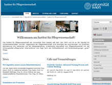 Tablet Screenshot of pflegewissenschaft.univie.ac.at