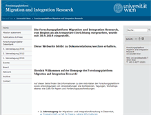 Tablet Screenshot of migration.univie.ac.at