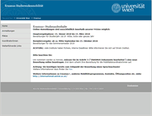 Tablet Screenshot of erasmus.univie.ac.at