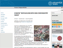 Tablet Screenshot of forum-zeitgeschichte.univie.ac.at